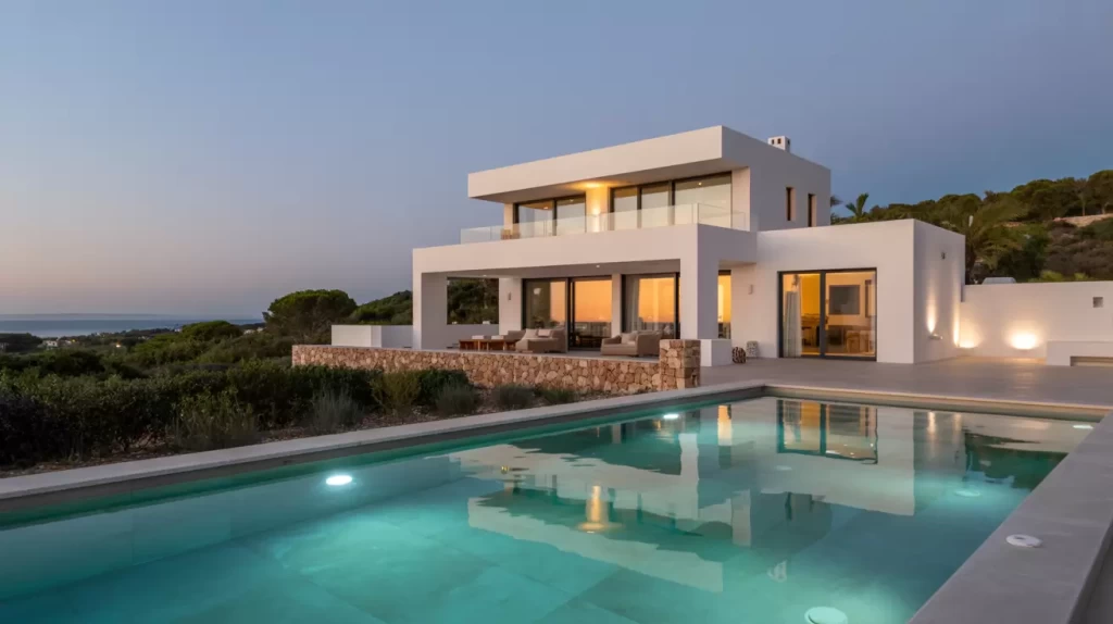 a-photograph-of-a-modern-ibiza-style-pool